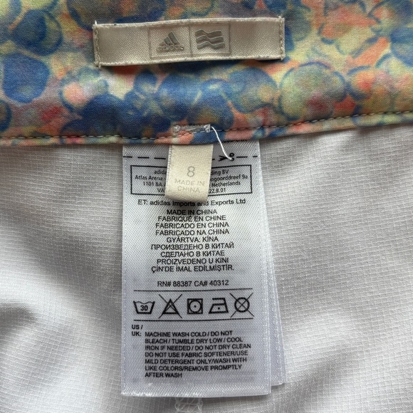 ADIDAS GOLF Pastel Floral Tour Stretch
Women's Mini Skort Skirt Size 8 - Picture 5 of 14